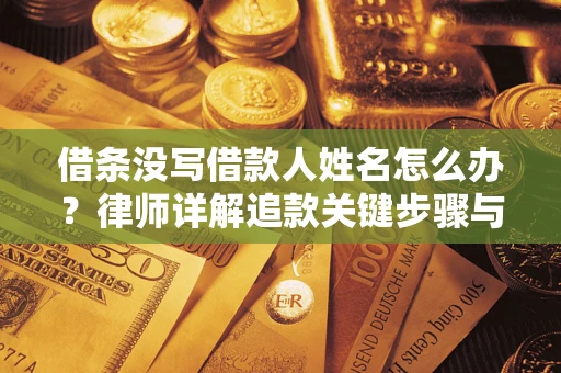 北京借条没写借款人姓名怎么办？律师详解追款关键步骤与证据链构建
