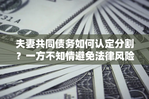 北京夫妻共同债务如何认定分割？一方不知情避免法律风险必看！